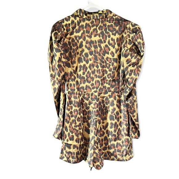Milk & Honey Women's Leopard Print Tie Waist Romper - Various Sizes - Picture 5 of 6